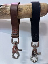 Handmade Leather Keychains With Clasp, Leather Key Holder, Decorative Keychain