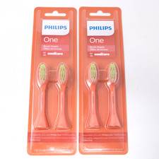 Philips One Brush Heads by Sonicare 2 Packs Miami Coral Replacement Toothbrush