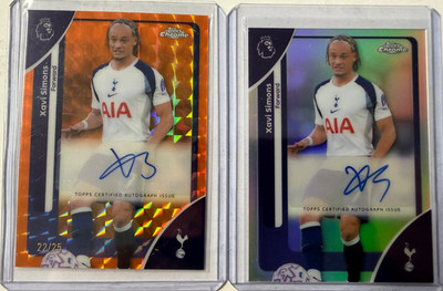 Topps Chrome Premier League Xavi Simons 22/25 Auto +Base Auto Xavi Simons