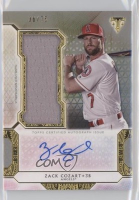 2018 Topps Triple Threads Single Jumbo Relics Silver 36/75 Zack Cozart Auto 9su