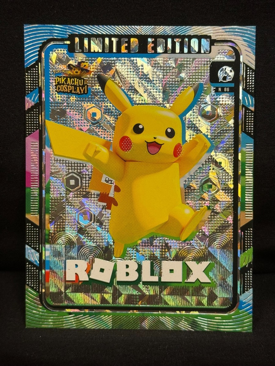 PIKACHU Cosplay! OVERSIZED Card N. 06 ROBLOX Limited Edition SILVER Foil | eBay PIKACHU Cosplay! OVERSIZED Card N. 06 ROBLOX Limited Edition SILVER Foil | eBay
