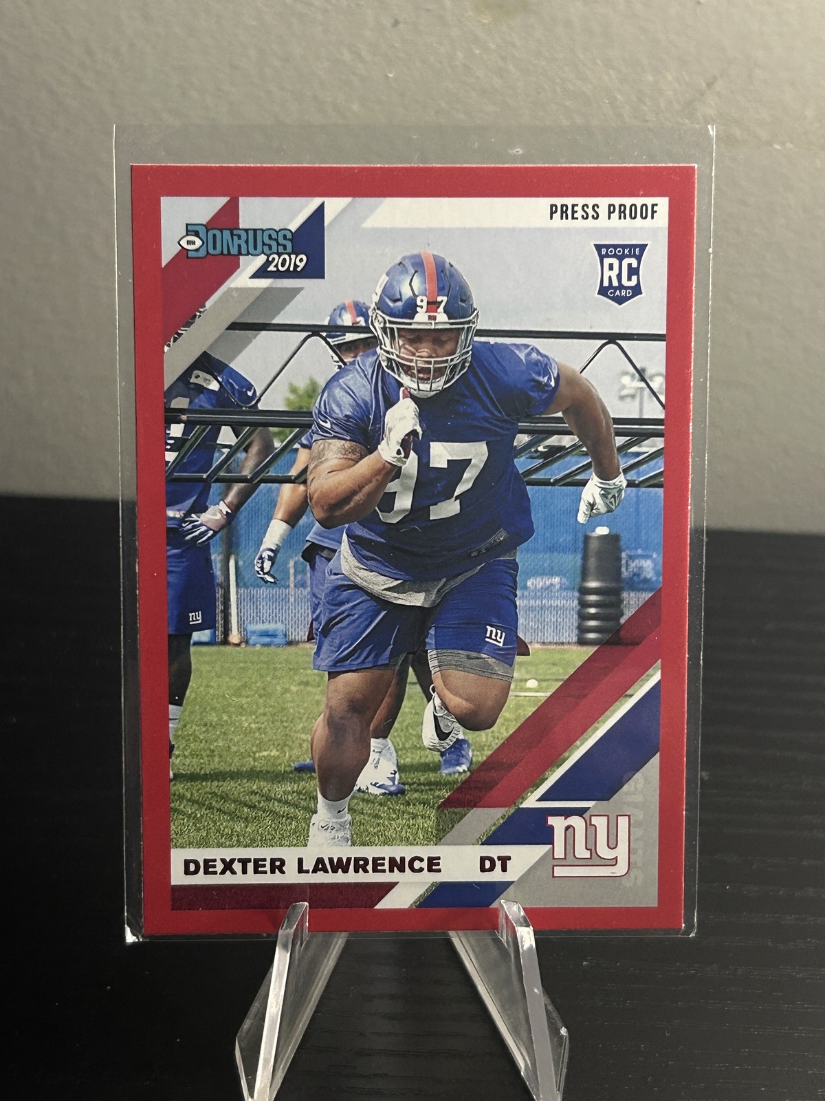 2019 Donruss #257 Dexter Lawrence Press Proof Red