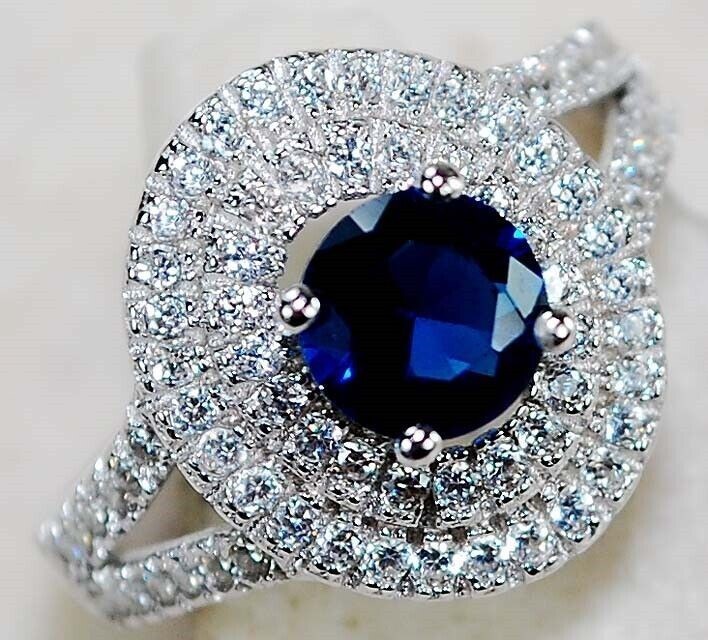 2CT Heat Treated Kyanite 925 Solid Sterling Silver Ring Sz 8 U3-7