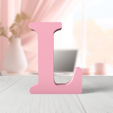 6 Inch Pink Wood Letters Unfinished Wood Letters for Wall Decor Decorative Stand