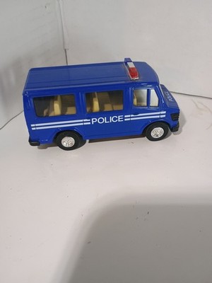 Chad Valley vintage 1.43 Mercedes Police Van Pull Back Motion 