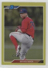 2020 Bowman Heritage Chrome Prospects Yellow Refractor 20/75 Bryan Mata uk2