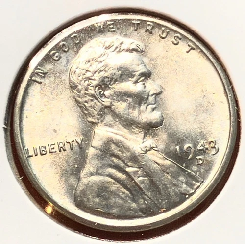 1943-D Lincoln Wheat Cent Penny GEM BU From an Original Bank Roll