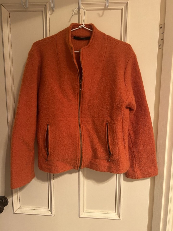 MARCO POLO Woolmark Pure New Wool Orange Button Cardigan Winter Jacket XL