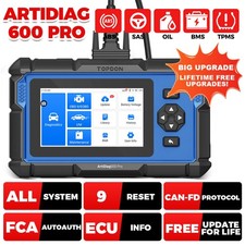 TOPDON ArtiDiag 600PRO Full System Scanner 9 Reset FCA Gateway CAN-FD AutoVIN UK