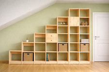 Regal Bücherregal Regalsystem Massivholz Kiefer natur flexibel & erweiterbar