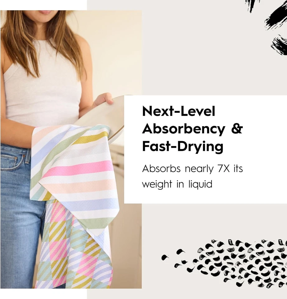 Toallas de cocina GEOMETRY Spring - Daisy Dream, 18" x 30" - Paquete de 2 Foto 2 de 4