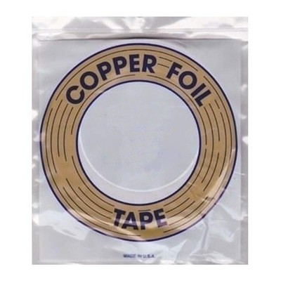 Edco 7/32''x 36Yds.Copper Foil Black Back Tape for Glass