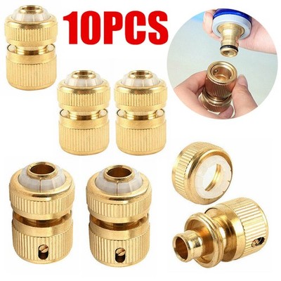 10Pcs 1/2'' Garden Hose Quick Connect Water Hose Fit Female Male Connector Set