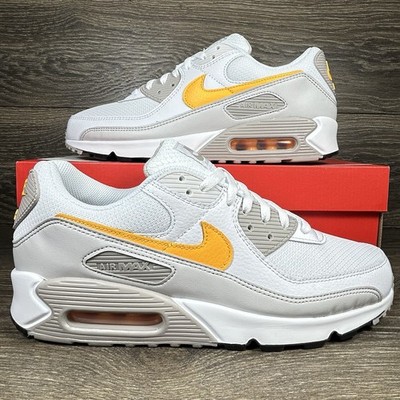 Nike Men s Air Max 90 Laser Orange White Athletic Casual Shoes Sneakers Trainers
