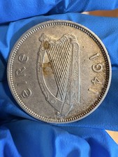 1941 Ireland Éire Florin 2s .750 Silver | Uncirculated Detail | Irish Salmon