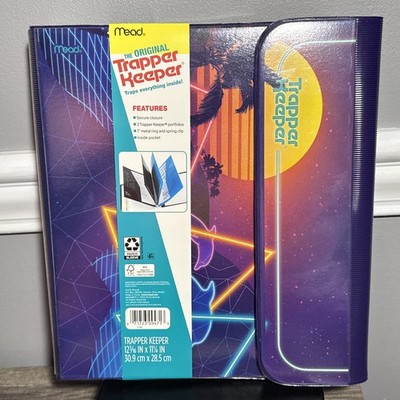 Mead The Original Trapper Keeper Dolphins At Sunset with 2 Folders New 1'' Ring