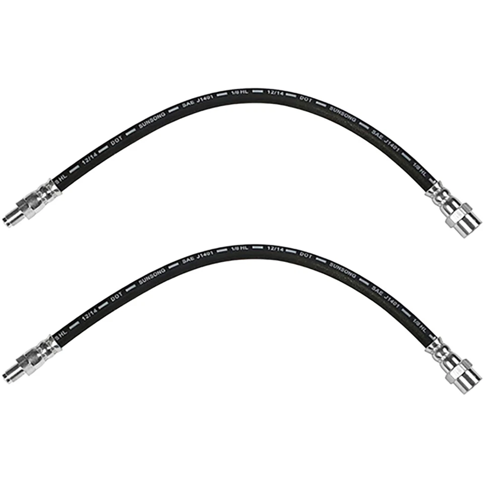 Manguera hidráulica de freno 2 piezas Sunsong delantera para Mercedes-Benz 190D 1984 1985-1989 Foto 2 de 3