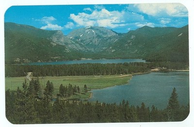 Grand Lake, Colorado, Panorama of Grand Lake & Mt. Baldy (GmiscCO334