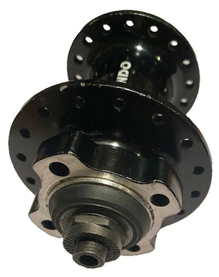 SELTENE QUANDO Vorderrad 4 Bolzen Scheibenbremse Fahrrad Nabe 32 Loch Alu Schnellspanner schwarz
