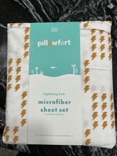 Pillowfort For Target Lightning Bolt Microfiber Kids' Sheet Set-Full Size-NIP