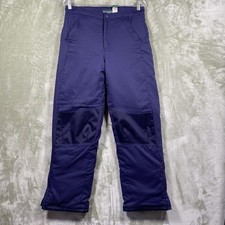 LL Bean Cold Buster Snow Pants Youth Sz 16 Navy Thinsulate Padded Nylon 289101