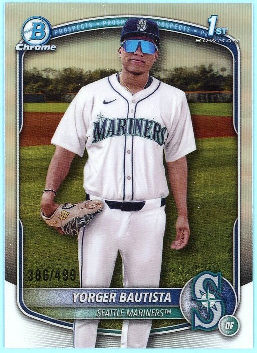 YORGER BAUTISTA 2025 Bowman Chrome #BCP-194 * 1ST * REFRACTOR /499