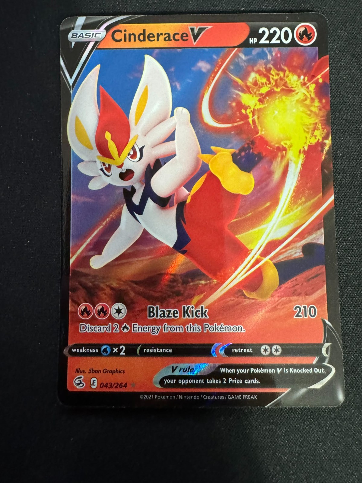 Cinderace V (43) - SWSH08: Fusion Strike 043/264