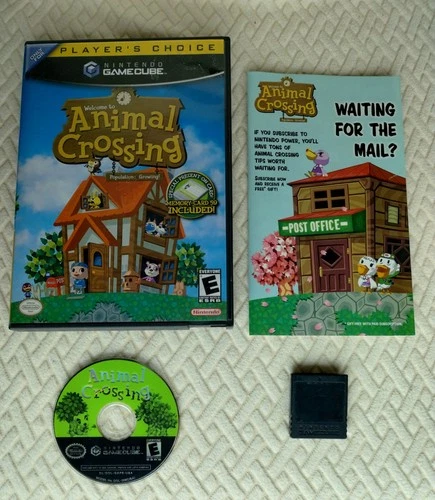 ANIMAL CROSSING ~ Nintendo GameCube ~ w/ Disc, Memory Card & Insert ~ TESTED