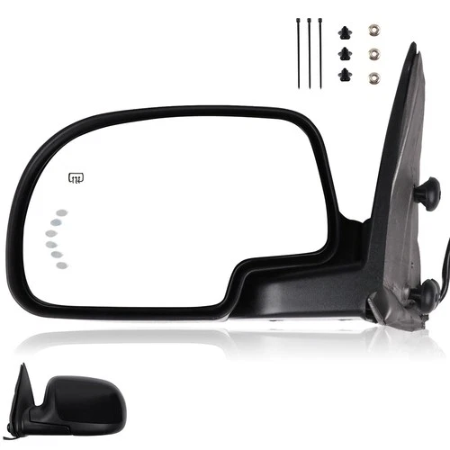 Driver Side View Mirror For 2003-2007 GMC Chevy Power Heated Turn Signal