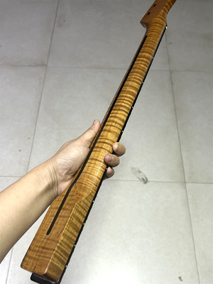 #ad Reverse head Ebony inlay 22fret Satin Roasted Flame Maple electric guitar neck $98.47
