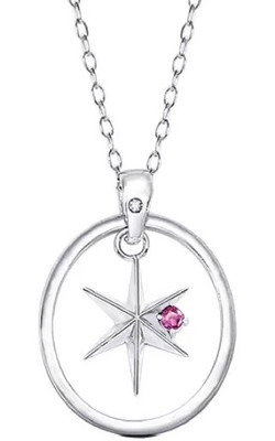 Silver925 Ruby Star Necklace Natural Stone Diamond Eye Motif Jewelry