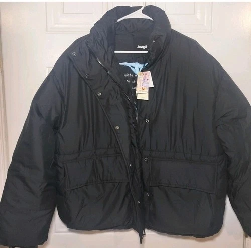 Desigual x María Escoté Black Puffer Jacket Men’s US S / Tag M NWT - product listing photo