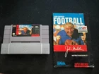 John Madden Football (SNES, 1991) with Cartridge and Manual. NO BOX