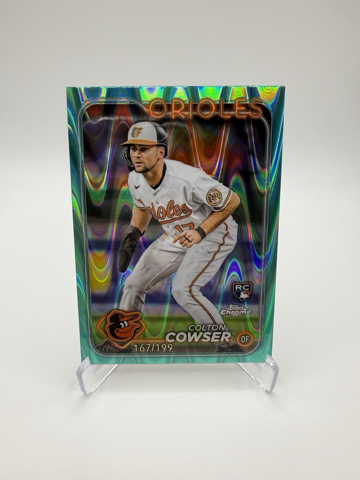 2024 Topps Chrome Colton Cowser Aqua RayWave Rookie Refractor /199 #278