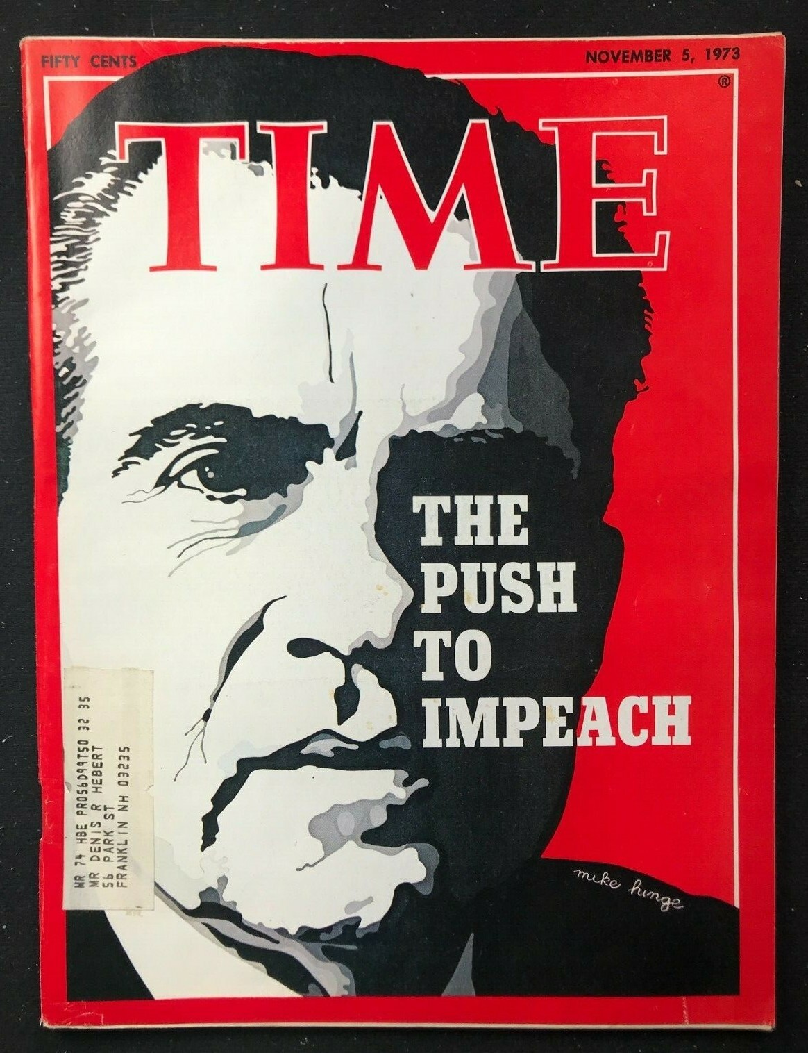 TIME Magazine Nov 5 1973 PUSH TO IMPEACH NIXON / Watergate