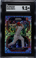 2022 Panini Prizm #1 Matt Vierling SHIMMER RPIZM /7 SGC 9.5 (6/7) RC