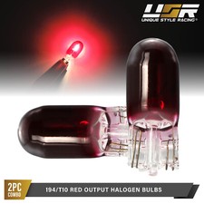2825 168 194 W5w T10 Red Halogen Bulbs Pair