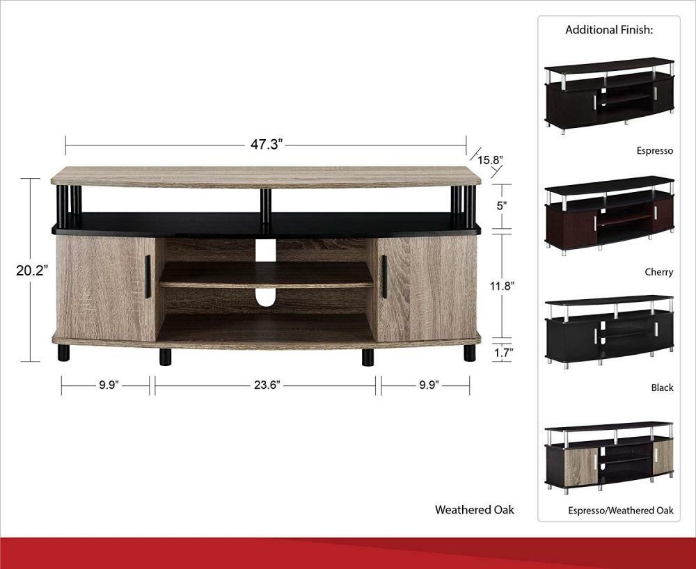 Ameriwood Home Carson TV Stand for TVs up to 50", Black 50 Inch, eBay