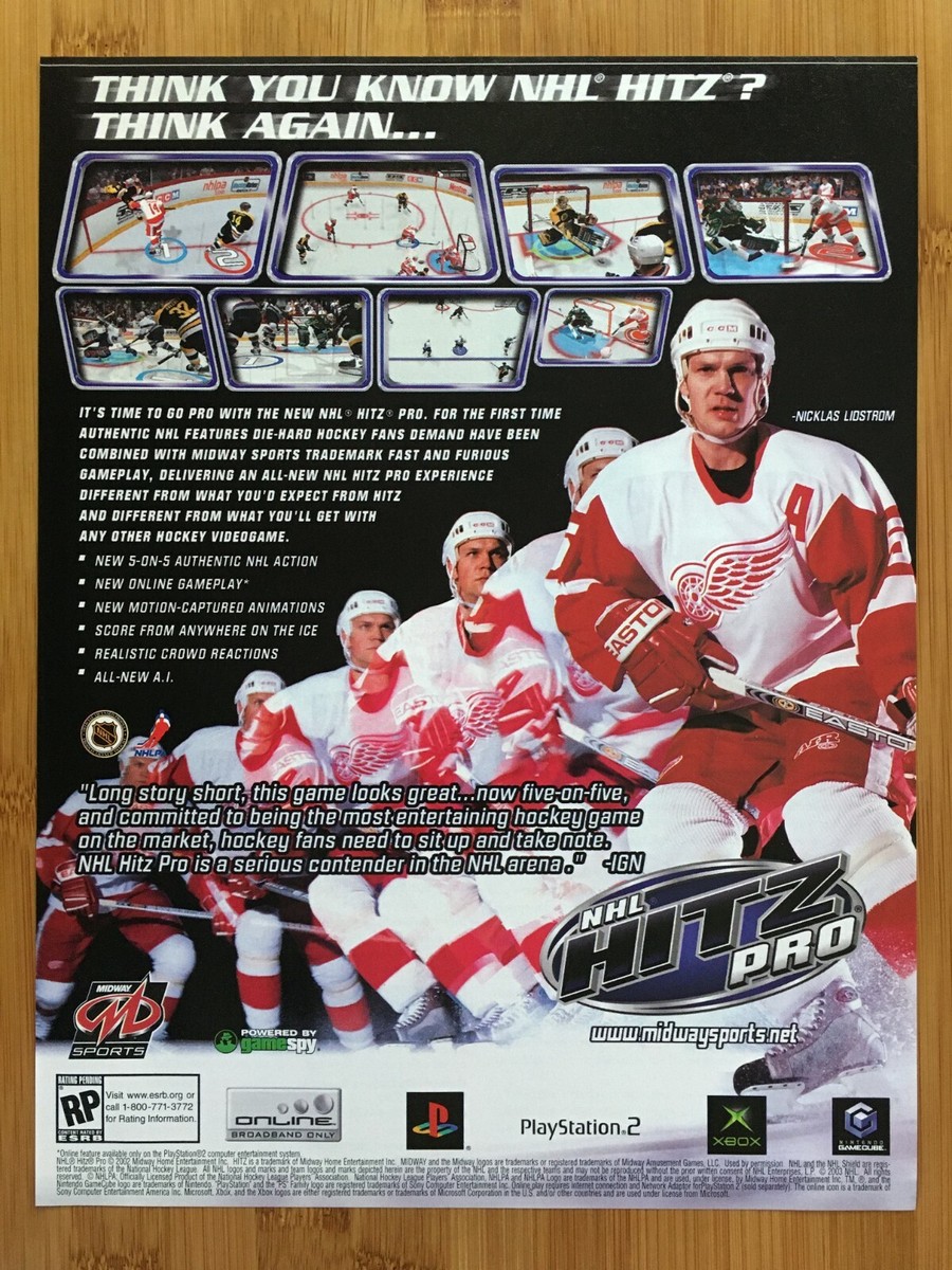 NHL Hitz Pro PS2 Gamecube Xbox 2003 Print Ad/Poster Nicklas