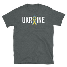 Ukrainian Flag Ribbon Support Ukraine Solidarity Short-Sleeve Unisex T-Shirt