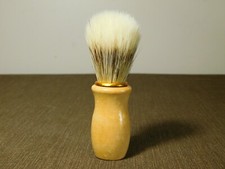 VINTAGE BARBER SHAVE 4" WOOD HANDLE SHAVING BRUSH NEW OLD STOCK