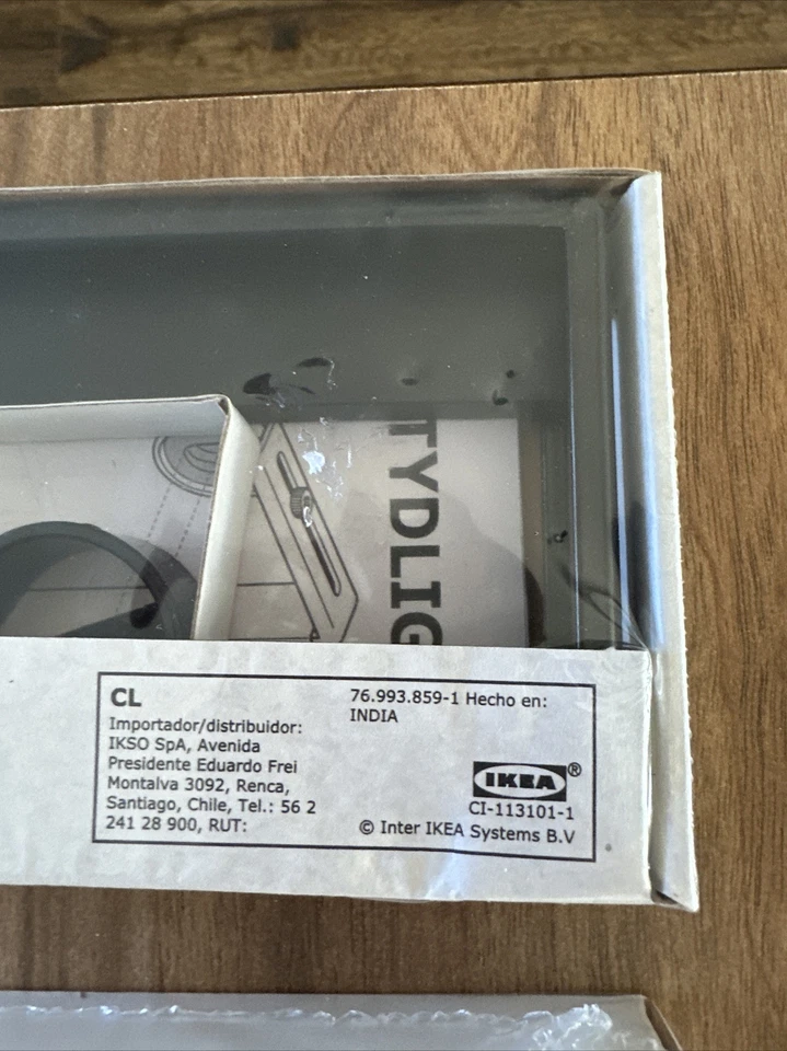 Nuevo IKEA BETYDLIG Soporte de Techo de Pared Negro Soporte de Varilla Ajustable (1 Par) Foto 4 de 4