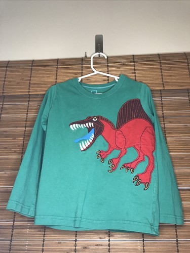 mini boden green long sleeve dinosaur 