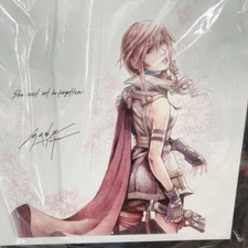 Final Fantasy 13 Lightning Illustration Art Plate Ultimate Members 2009