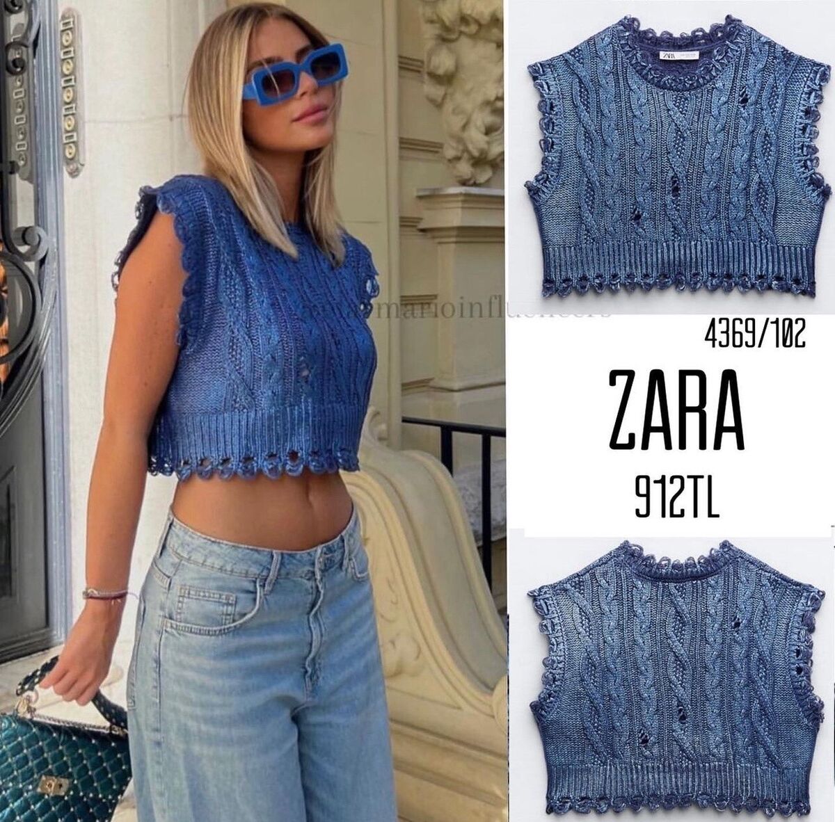 ZARA WOMAN CABLE KNIT METALLIC VEST BLUE SZ M 4369/102 | eBay ZARA WOMAN CABLE KNIT METALLIC VEST BLUE SZ M 4369/102 | eBay