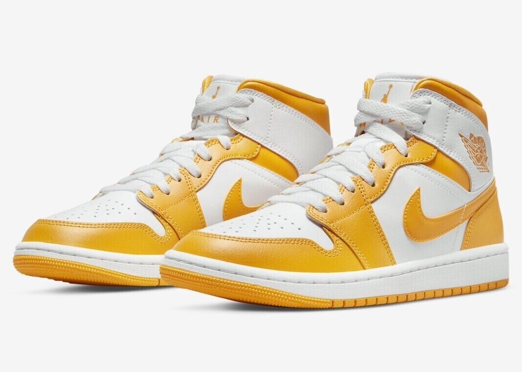 Air Jordan 1 Retro Mid WMNS UNIVERSITY GOLD BQ6472-117 s 9.5