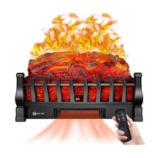 Electric Fireplace Logs Inserts Heater with Infrared Remote Controller 5 Flam...