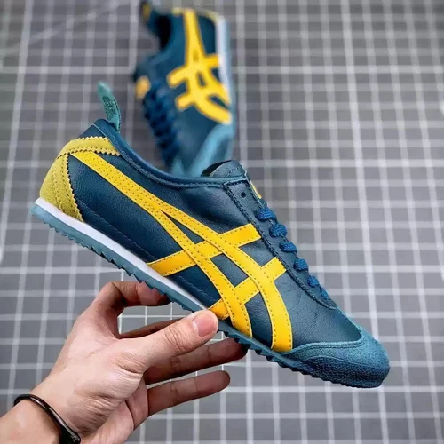 ASICS Scarpe basse Onitsuka Tiger MEXICO 66 nuove blu giallo retrò sportive e casual