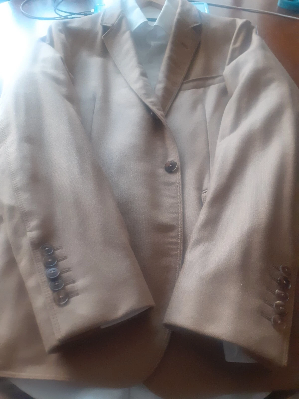 Giacca blazer di lusso uomo GUCCI sabbia beige 100% puro cashmere $2 5k GUCCI US42 IT52 L