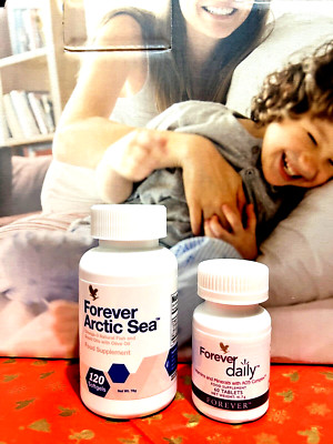 Forever Daily Vitamin Mineral 60Tabx1Pc and Forever Arctic Sea 120 Omega3x1Pc
